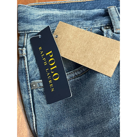 Polo Ralph Lauren Skinny Jeans High Waisted Slim Fit Beaded Slits Blue W 26 NWT - Picture 10 of 11